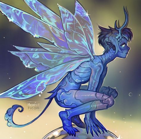 Moon Character Art, Character Species, Fantasy Creatures Art, Mythical Creatures Art, Creature Concept Art, Creature Concept, Fairy Art, Magical Creatures, Creature Design