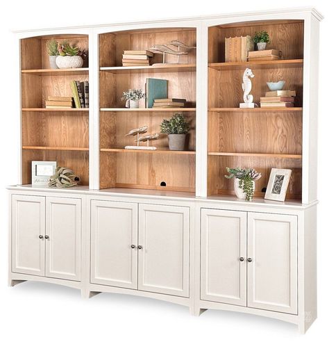 top items in home decor | Home decorating ideas | Sty Arched Bookcase Wall, Large Cabinets In Living Room, Built In Bookcase With Cabinets, Built In Shelves With Doors, Bookcase With Cabinet Base, Bookshelves With Cabinets Below, Cabinet With Shelves Above, Room Wardrobe Ideas, Closed Bookshelf