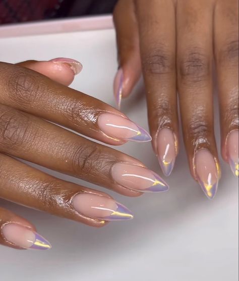 Oval Chrome Nails, Chrome Sparkle Nails, Almond Nails Chrome, Oval Nails Designs, White Chrome Nails, Pink Chrome Nails, Nails Chrome, Art Hacks, Chrome Nails Designs