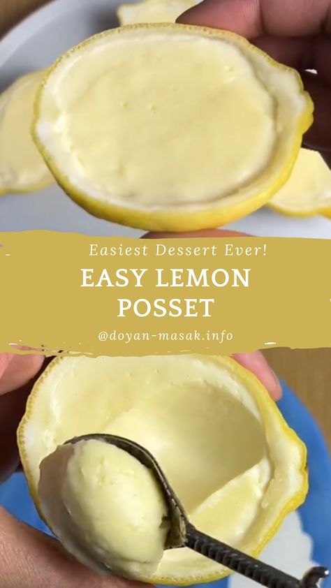 Lemon Posset Recipe, Posset Recipe, Lemon Posset, Easiest Dessert, Dessert Oreo, Lemon Dessert Recipes, Lemon Desserts, Lemon Recipes, Easy Baking Recipes