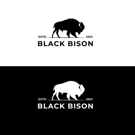 Bison Logo, Buffalo Logo, Logo Ideas, Vector Logo, Vector Design, The Black, Vector Art, Buffalo, Clip Art