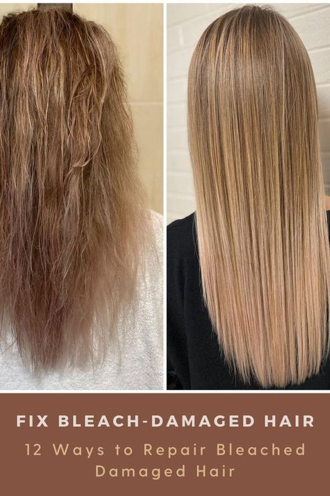 Super Damaged Hair Repair, Salon Treatments For Damaged Hair, Bleach Hair Repair, Damaged Ends Repair, Fried Bleached Hair, Blonde Damaged Hair Remedies, Blonde Breakage Hair, Fix Damaged Bleached Hair, Hair Mask For Bleached Damaged Hair