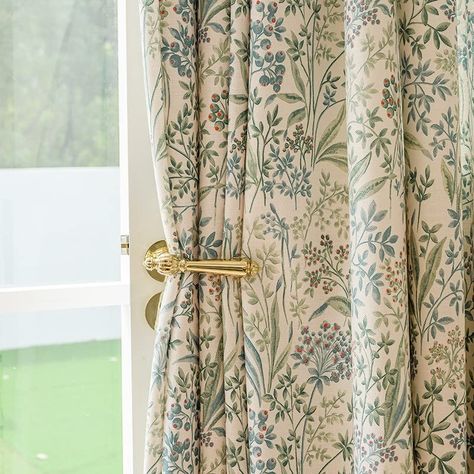 Amazon Curtains, Floral Farmhouse, Living Room Drapes, Decorative Curtain Rods, Bedroom Drapes, Pinch Pleat Curtains, Drape Panel, Farmhouse Curtains, Floral Curtains