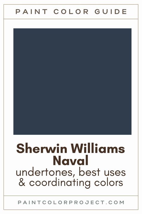 Sherman Williams Naval Paint, Sherwin Williams Navel Blue Exterior, Grey Navy Paint Color, Navy Blue Bathroom Walls Paint, Sw Naval Front Door, Sw Naval Paint Color Palettes Exterior, Best Navy Paint Color Sherwin Williams, Sea Salt And Naval Sherwin Williams, Naval Accent Wall Sherwin Williams