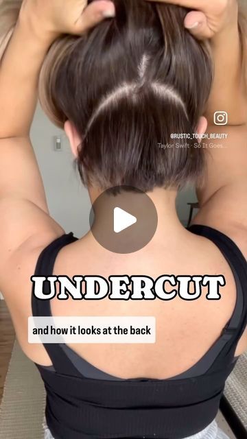 Undercut On Bob Hair, Short Bob With Undercut Nape, Full Undercut Women, Pixie Bob Back View, Undercut Bob Hairstyles Women, Undercut Layered Bob, Back Of Bob Haircut Short Hair, Short Hairstyle Women Bob Cut, Undercut Haircuts For Women