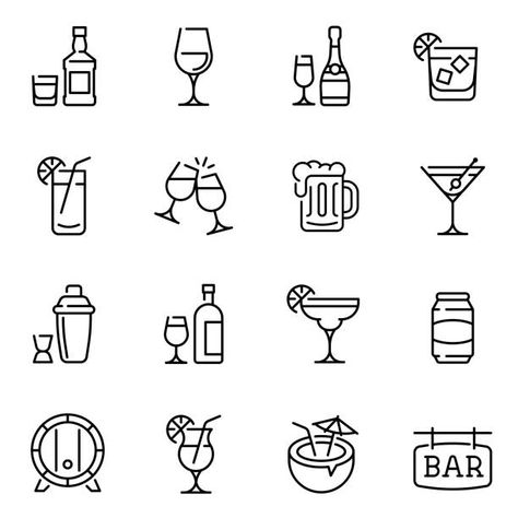 Top Cocktail Stock Vectors, Illustrations & Clip Art - iStock | Cocktail party, Cocktail shaker, Cocktail glass Alcohol Tattoo Ideas, Drinking Tattoos, Alcohol Tattoo, Drink Tattoo, Beer Drawing, Minimalist Cocktail, Wine Tattoo, Beer Tattoos, Cocktail Illustration