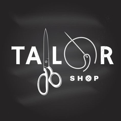 Tailoring Shop Logo Ideas, Tailor Banner Design Ideas, Sewing Vector Logo, Ladies Tailor Shop Banner Design, Logo Couture Inspiration, Tailor Logo Design Ideas, Tailor Logo Design Branding, Tailoring Wallpaper, Sewing Typography