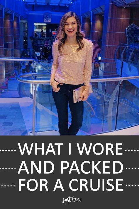 What I wore and Packed for my Cruise! Packing tips, cruise outfit ideas, swim suit ideas and elegant looks too! Hopefully this helps make you when you are packing for a cruise and trying to figure out what to bring. Summer Outfits For Cruise, Cruise Outfits Cold Weather, Best Purse For Cruise, Stylish Cruise Outfits, Cruise Dinner Outfit Casual, Nye Cruise Outfit, Weekend Cruise Outfits, Cruise Night Outfits For Women, Outfit Cruise Vacation