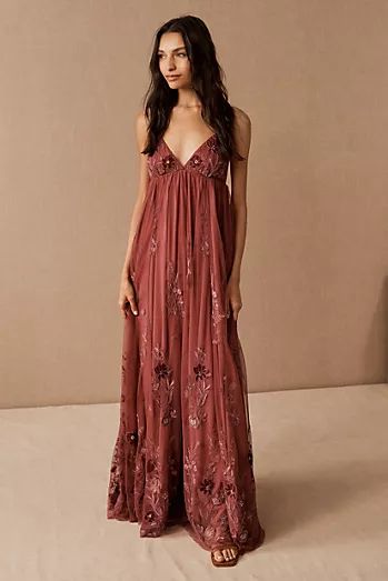 Boho Formal, Bridesmaid Dresses Boho, Beaded Maxi Dress, Boho Styl, Mode Hippie, Estilo Hippie, Looks Party, Hippie Dresses, European Summer