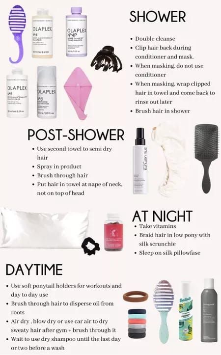 Once A Week Skin Care Routine, Body Care Products List, Hair Care Calendar, How To Take Care Of Thick Hair, How Many Times A Week To Wash Hair, Hair Care Checklist, Order Of Hair Products, Everything Shower List Of Things To Do, When To Wash Your Hair