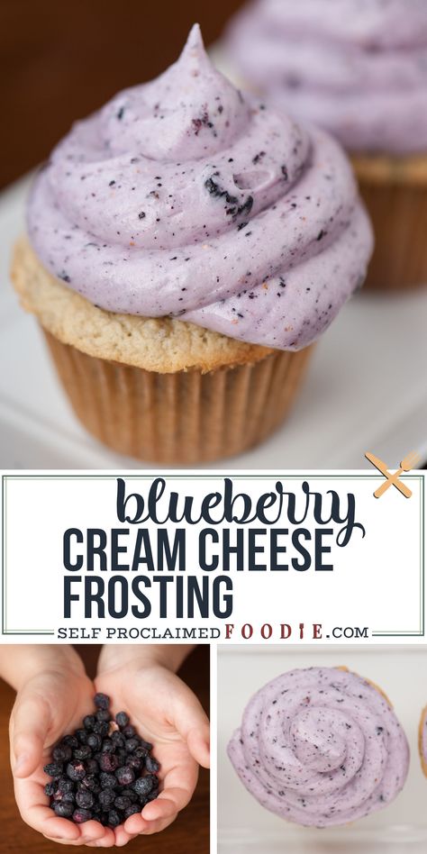 Blueberry Cake Cream Cheese Frosting, Lemon Blueberry Frosting, Lemon Cake Blueberry Frosting, Blueberry Frosting Buttercream, Blueberry Cream Cheese Icing, Blueberry Frosting Recipe, Blueberry Cream Cheese Filling, Blueberry Buttercream Frosting, Blueberry Whipped Cream