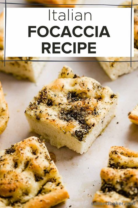 Classic Focaccia Bread, Focaccia Bread And Dip, The Best Focaccia Recipe, Foccacia Bread Traditional, Facacia Bread Toppings, Traditional Focaccia Bread, Foccacia Bread Diy, Italian Focaccia Bread, Ficattia Bread