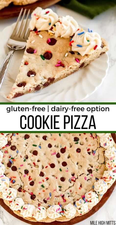 Classic Birthday Party, Gluten Free Dairy Free Dessert, Classic Birthday, Cookie Pizza, Giant Cookie, Chocolate Chip Cookie Recipe, Allergy Free Recipes, Dessert Dips, Gluten Free Dairy Free Recipes