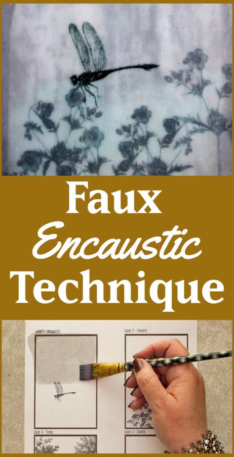 Faux Encaustic, Mixed Media Painting Techniques, Painting Idea For Beginners, Encaustic Art Tutorials, Encaustic Tutorial, Encaustic Painting Techniques, Metal Ruler, Encaustic Art Techniques, Draw Better