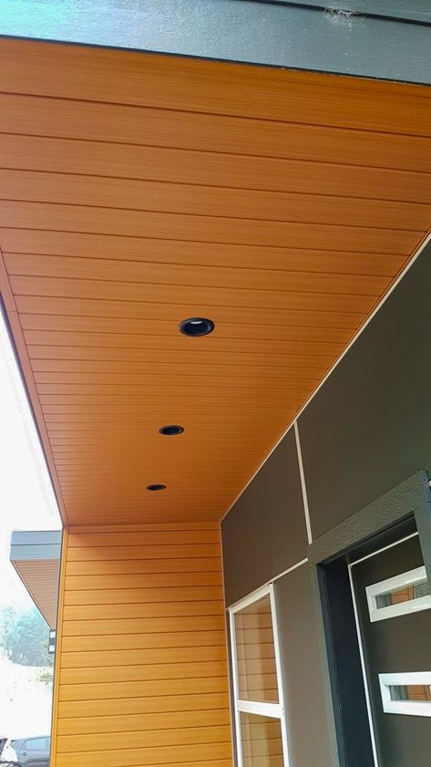 Soffit Ideas, Grid Ceiling, Vernon Bc, Amazing Bedroom Designs, Pvc Ceiling Design, Ceiling Design Modern, Pvc Ceiling, Apartment Balcony, Wood Siding