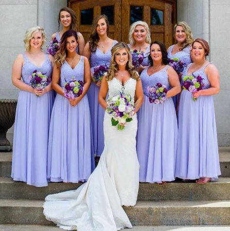 Bridesmaid Dresses in Lavender Purple for this chic bridal Party. Morilee by Madeline Gardner style 122, a Romantic A-Line with Beaded Lace Bodice and Chiffon Skirt. Lavender Bridesmaids, Lilac Bridesmaid, Lavender Bridesmaid, Lavender Bridesmaid Dresses, Lilac Bridesmaid Dresses, Purple Bridesmaids, Elegant Bridesmaid Dresses, Purple Bridesmaid Dresses, Lavender Wedding