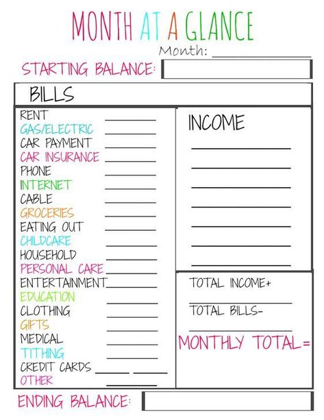 Budgeting Printable, Organizing Bills, Monthly Budgeting, Printable Budget Worksheet, Budget Worksheet, Bill Organization, Budget Sheets, Free Budget, Saving Money Budget