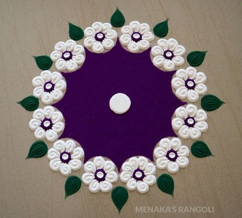 Rangoli Designs Round Shape, Easy Rangoli Design, Design Rangoli, Easy Rangoli Designs Videos, Very Easy Rangoli Designs, Rangoli Designs Photos, Rangoli Designs Simple Diwali, Rangoli Simple, Easy Rangoli Designs Diwali