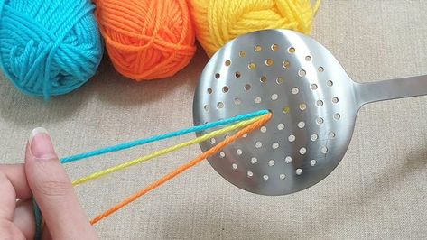 Amazing !! Super easy idea made of ladle and wool - Gift Craft ldeas - DIY projects - YouTube in 2022 | Wool gifts, Yarn crafts for kids, Craft gifts