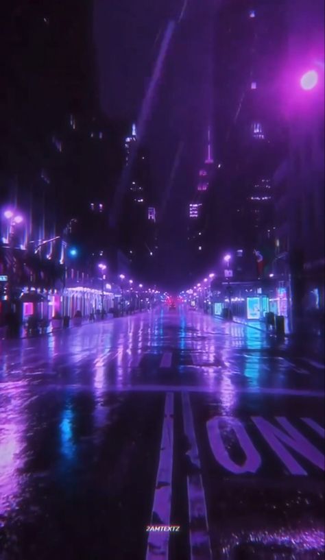 Alone At Night, Other Dimensions, Purple City, Purple Aesthetic Background, Gta 6, Dark Purple Wallpaper, Purple Vibe, Nyc Manhattan, New Retro Wave