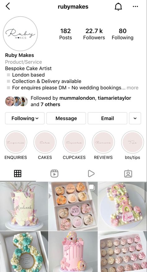 Instagram Dessert Page Ideas, Cake Page Names Ideas Instagram, Bakery Bio Instagram, Bakery Instagram Bio Ideas, Bakery Aesthetic Instagram, Small Baking Business Ideas, Baking Business Aesthetic, Treats Aesthetic, Baking Instagram