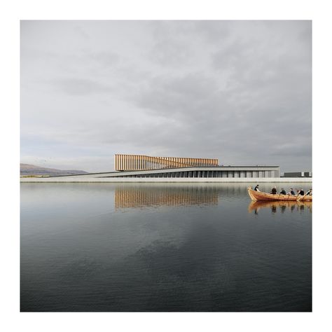 Viking Boats, Outdoor Ramp, Henning Larsen, Danish Architecture, Ferry Terminal, Wood And Concrete, Faroe Islands, Global Design, Canberra