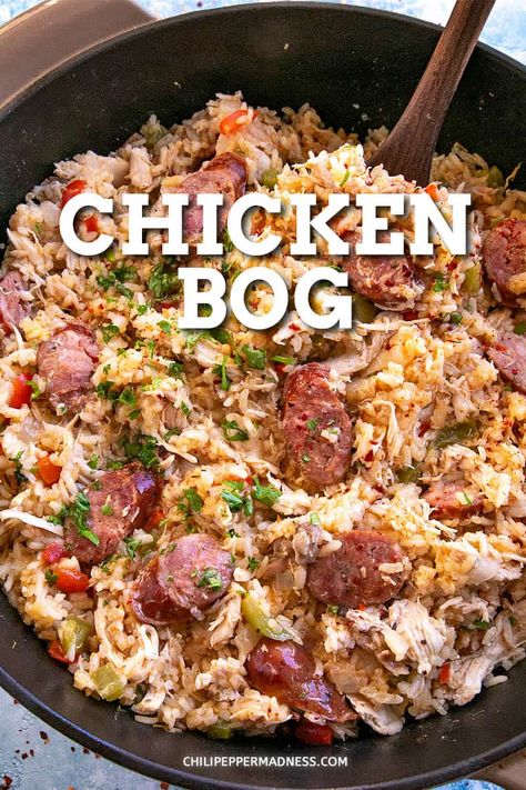 Chicken Perlo Rice Recipe, Chicken Perlo, Chicken And Creamy Rice, Chicken Bog Recipe, Chicken Bog, Chicken And Rice Dishes, Spicy Chicken Recipes, Creamy Rice, Louisiana Recipes