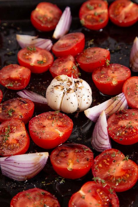 Roasted Tomato and Garlic Soup - thinlyspread.co.uk Roasted Garlic And Tomato Soup, Tomato And Garlic Soup, Roasted Tomato And Garlic Soup, Roasted Tomato Garlic Soup, Roasted Cherry Tomato Recipes, Roasted Garlic And Tomatoes, Roasted Veg Soup, Roasted Garlic Tomato Soup, Roasted Tomato And Garlic