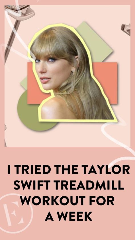 Make your cardio fun with the Taylor Swift treadmill workout. Eras Tour Treadmill Workout, Treadmill Workout Routine, Taylor Swift Running On Treadmill, Hiking Treadmill Workout, Taylor Swift Exercise Routine, Eras Tour Workout, Fun Treadmill Workout, Taylor Swift Running Workout, Treadmill Playlist Workout