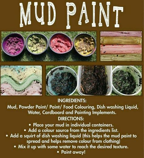 Mud paint Roots Preschool Activities, Kayla Konig, Vetenskapliga Experiment, Mud Paint, Aboriginal Education, Outdoor Learning Activities, Forest School Activities, Forest Camp, Nature School