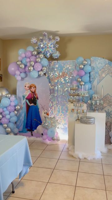 Frozen Themed Birthday Backdrop, Elsa Birthday Backdrop, Frozen Theme Birthday Decoration, Frozen Birthday Decoration Ideas, Elsa Frozen Birthday Party Ideas, Frozen Theme Decorations, Elsa Decorations Frozen Theme, Elsa Themed Birthday Party Decoration, Frozen Backdrop Ideas