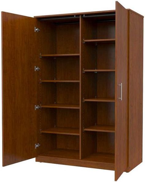 Mobile Cabinet w/8 Adjustable Shelves by Marco Group (48" W x 24" D x 72" H), 3336-48723, 29059 Kids Bedroom Furniture Design, Wardrobe Storage Cabinet, Wooden Wardrobe Design, Wood Armoire, Cupboard Shelves, Office Storage Furniture, Cabinet Wood, Office Storage Cabinets, Wood Storage Cabinets