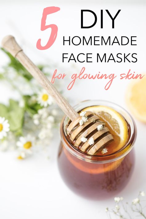 Get glowing skin with these simple homemade face masks that you can whip up quickly! They are all-natural and so much cheaper than store-bought options! #homefacemask #glowingskin #diyfacemask #homemadefacemask Olive Oil Skin, Diy Facial Mask, Homemade Beauty Recipes, Get Glowing Skin, Glowing Skin Mask, Ginger Smoothie, Natural Face Mask, At Home Face Mask, Brown Spots On Face