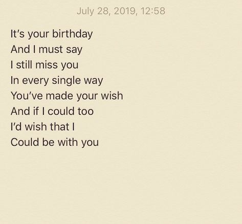 Presented In Prose on Instagram: “Happy Birthday again. Hope you’re happy. Sincerely. @wall_of_writings #love @ip_writings @theinstalibrarian  @sarah_jave_poetry…” Happy Birthday I Miss You, Poetry For Birthday, Poem For Birthday, Birthday Poems For Him, Happy Birthday Poetry, Birthday Poetry, Poetry For Lovers, Happy Birthday To Him, Romantic Love Letters