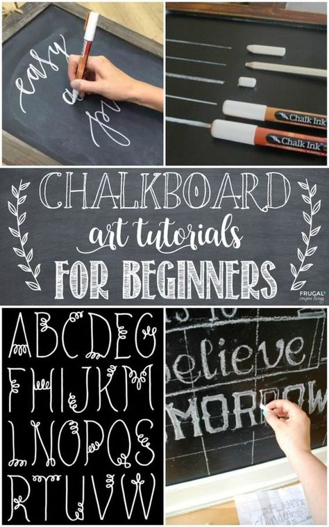 Chalkboard Art Tutorials and Hand Lettering Tutorials for beginners and those who desire the skill of script. Calligraphy and Chalkboard Lettering. Details on Frugal Coupon Living. #handlettering #chalkboardart #FrugalCouponLiving #lettering #calligraphy #tutorials #calligraphytutorial #handletteringtutorial #chalkboardtutorial #chalkboardlettering Chalkboard Art Letters Alphabet, Chalkboard Signs For Craft Show, Chalkboard Fonts Alphabet Hand Drawn, Chalkboard Quotes Home, February Chalkboard Ideas, Writing On Chalkboard, Chalkboard Art Tutorial, Letters Tattoo, Chalkboard Doodles