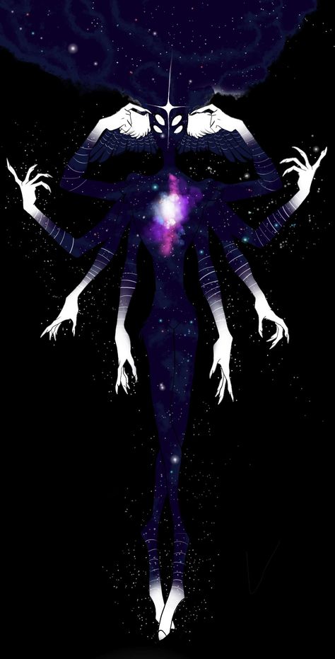 Eldritch Entity Art, Fantasy Cosmic Being, Universe Human Art, Moon God Character Design, Moon Oc Design, Cosmic Woman Art, Star Creature Art, Anti Hero Oc Character Design, Cosmic God Art