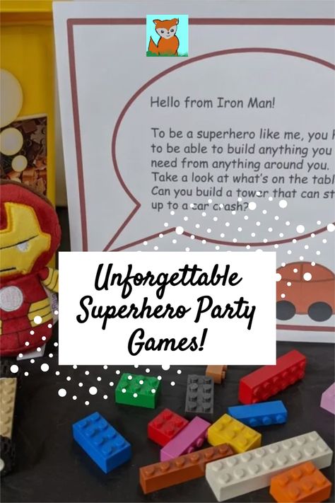 Get ready for an amazing, memorable superhero party! With super fun games and a party table buzzing with excitement, your guests will be sure to have an incredible time! Click here to check out the fun! Superhero Party Games For Adults, Super Hero Field Day, Indoor Superhero Party Games, Iron Man Party Games, Avengers Party Games, Superhero Games For Party, Super Hero Party Activities, Superhero Birthday Party Activities, Super Hero Birthday Party Games