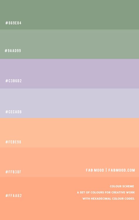 lavender peach and sage, lavender and sage color combo, peach and sage, color combination, sage and lavender color palette, spring color combos, earthy color combo Dusty Soft Spring Color Palette, Peach Green Color Palette, Lilac And Terracotta, Lavender Colour Palette, Sage Green And Lilac, Weddings 2025, Spring Color Combos, Color Palette Spring, Spring Colour Palette