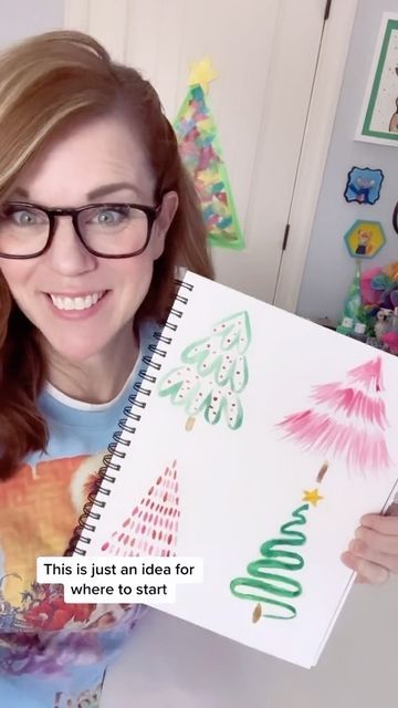 Water Colour Christmas Cards Ideas Easy, Doodle Christmas Tree, Easy Painted Christmas Cards, Christmas Watercolor Ideas Easy, How To Draw A Christmas Tree Easy, Easy Christmas Tree Painting, Christmas Painting Ideas On Canvas Easy, Christmas Tree Painting Easy, Watercolor Art Ideas Easy