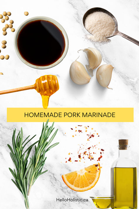 Ingredients in pork marinade Easy Whole Food Recipes, Healthy Marinades, Marinade For Pork, Homemade Marinade, Pork Marinade, Cooking Onions, Pork Leg, Healthy Sauces, Pasta Side Dishes