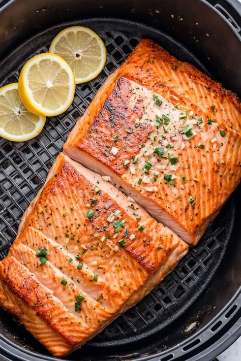 Air Fryer Salmon Recipe

Ingredients

- 4 salmon fillets
- 2 tablespoons olive oil
- 1 teaspoon garlic powder
- 1 teaspoon paprika
- 1 teaspoon salt
- 1/2 teaspoon black pepper
- 1 lemon, sliced
- Fresh parsley, for garnish

Full Cooking Instructions on... Seasoning For Salmon Air Fryer, Pesto Air Fryer Salmon, Natashas Kitchen Recipes Salmon, Salmon Recipes Baked Healthy Air Fryer, Air Frying Salmon With Skin, Air Fryer Salmon Dinner, Air Fryer Salmon Fillets, Salmon In Air Fryer Time, Airfryer Salmon Filets