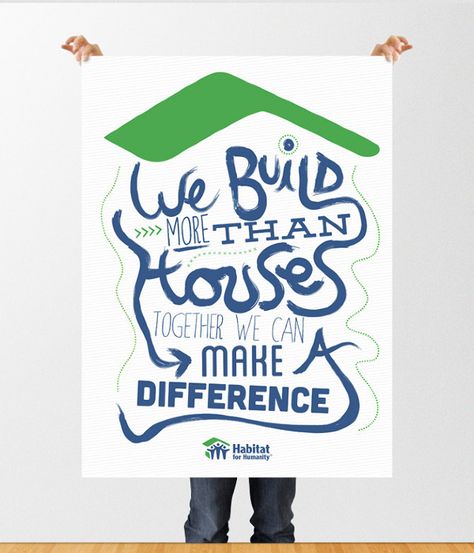 Habitat for Humanity Ad Series by Nathan Smith, via Behance Nate Smith, Volunteer Ideas, Habitat Restore, Habitat For Humanity Restore, Housing Ideas, Inspiration Illustration, Appreciation Ideas, Cover Letters, Slogan Design