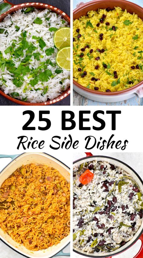 Easy Rice Side Dishes, Rice Recipes Side, Side Dishes For Fish, Side Dishes For Salmon, Rice Salad Recipes, Rice Side Dish Recipes, Best Rice, Pork Fried Rice, Savory Rice