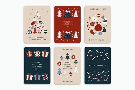 Set of cute organic christmas cards | Free Vector #Freepik #freevector #christmas #merry-christmas #celebration #happy Hand Drawn Christmas Cards, Christmas Card Illustration, Cute Christmas Cards, Merry Christmas Background, Christmas Typography, Happy Merry Christmas, Merry Christmas Card Greetings, Beautiful Christmas Cards, Pink Christmas Decorations