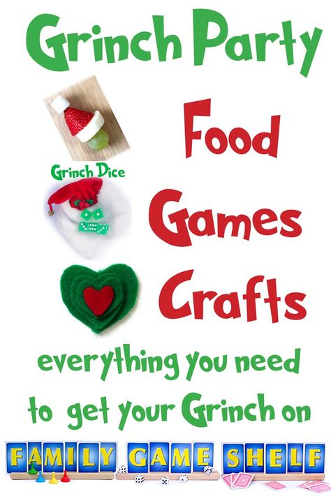 Grinch Party Food, Grinch Snack, Cut Snowflakes, Snowflakes Christmas Tree, Grinch Crafts, School Christmas Party, The Grinch Movie, Grinch Christmas Party, Food Games