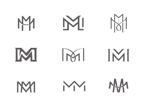 MM Monograms m monogram logo lockup icon design typography letter meek manuscripts M M Monogram, Mmm Logo, Wm Logo, Logo Lockup, Mm Logo, News Logo, Logo Monogramme, Inspiration Logo Design, M And M