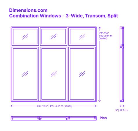 The 3-Wide Split Transom combination window is an innovative design that comprises three vertical panels in a single horizontal row, with each panel accompanied by an individual transom in the second row. This three-panel-wide layout elegantly balances form and function, inviting abundant natural light and presenting expansive views. Downloads online #windows #buildings #construction Three Windows In A Row, 3 Windows In A Row, Stairs Window, Detail Drawing, Shop Drawing, Window Detail, Architectural Design House Plans, Elements And Principles, Detailed Drawings