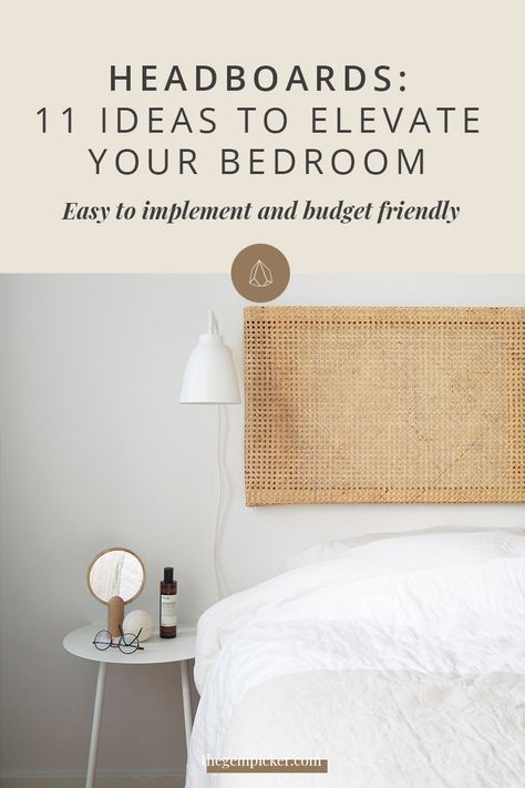 Hotel Style Headboard Ideas, Ikea Headboard Ideas, Rattan Headboard Bedroom Ideas, Creative Headboard Ideas, No Headboard Ideas, No Headboard Ideas Bedroom, Painted Rattan, Ikea Headboard, Ivar Cabinet