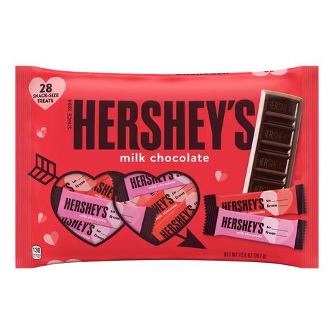 Valentine Chocolate, Candy Bar Bags, Hershey Chocolate, Chocolate Candy Bars, Gluten Free Milk, Milk Chocolate Candy, Chocolate Snacks, Candy Party Favors, Chocolate Candy Bar