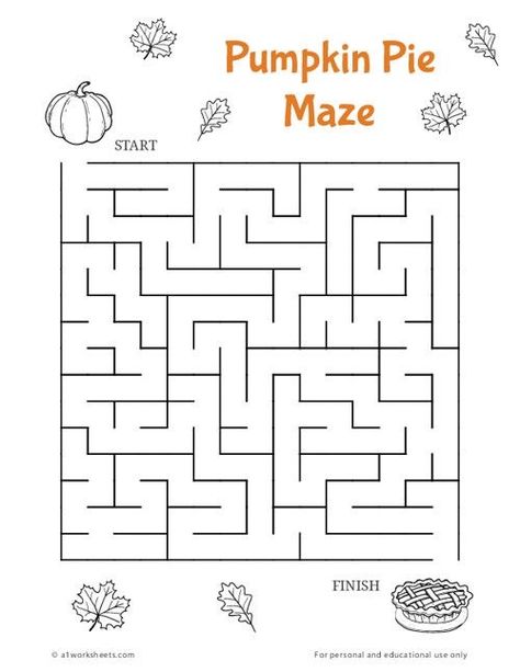 Turkey Maze Printable, Pumpkin Maze Printable, Maze For Kindergarten Children, Pumpkin Puzzle Printable, Thanksgiving Puzzles For Kids, Maze Puzzles For Kids Free Printables, Fall Mazes For Kids, Preschool Puzzles Free Printable, Thanksgiving Activity Sheets For Kids